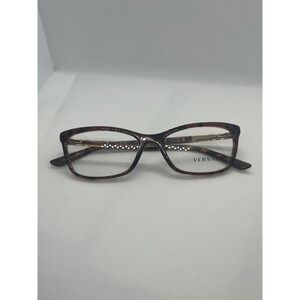 Versace 3186 Tortoise Shell Rectangular Eye Glasses‎ Frames Italy Designer Women